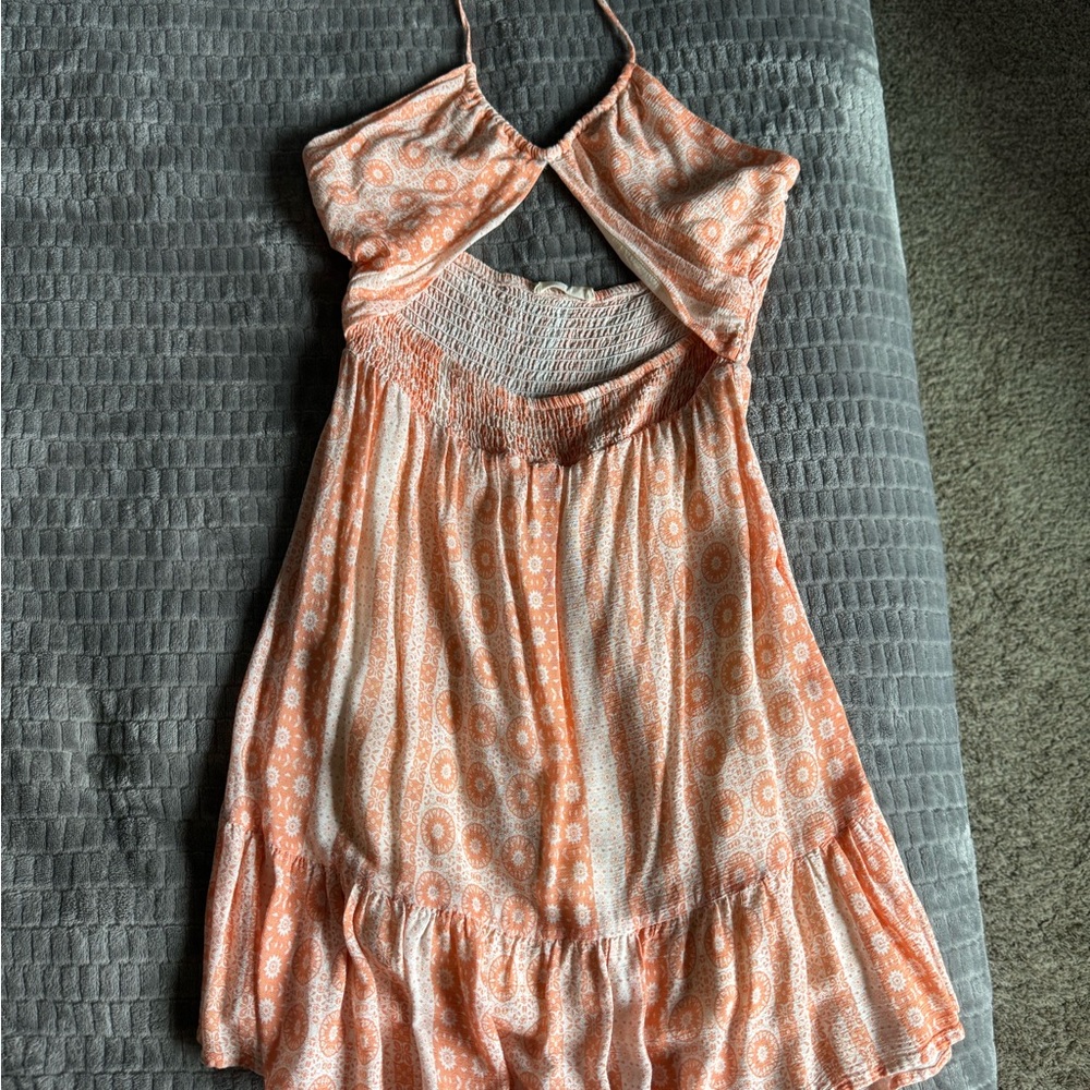 Orange Halter Dress size medium